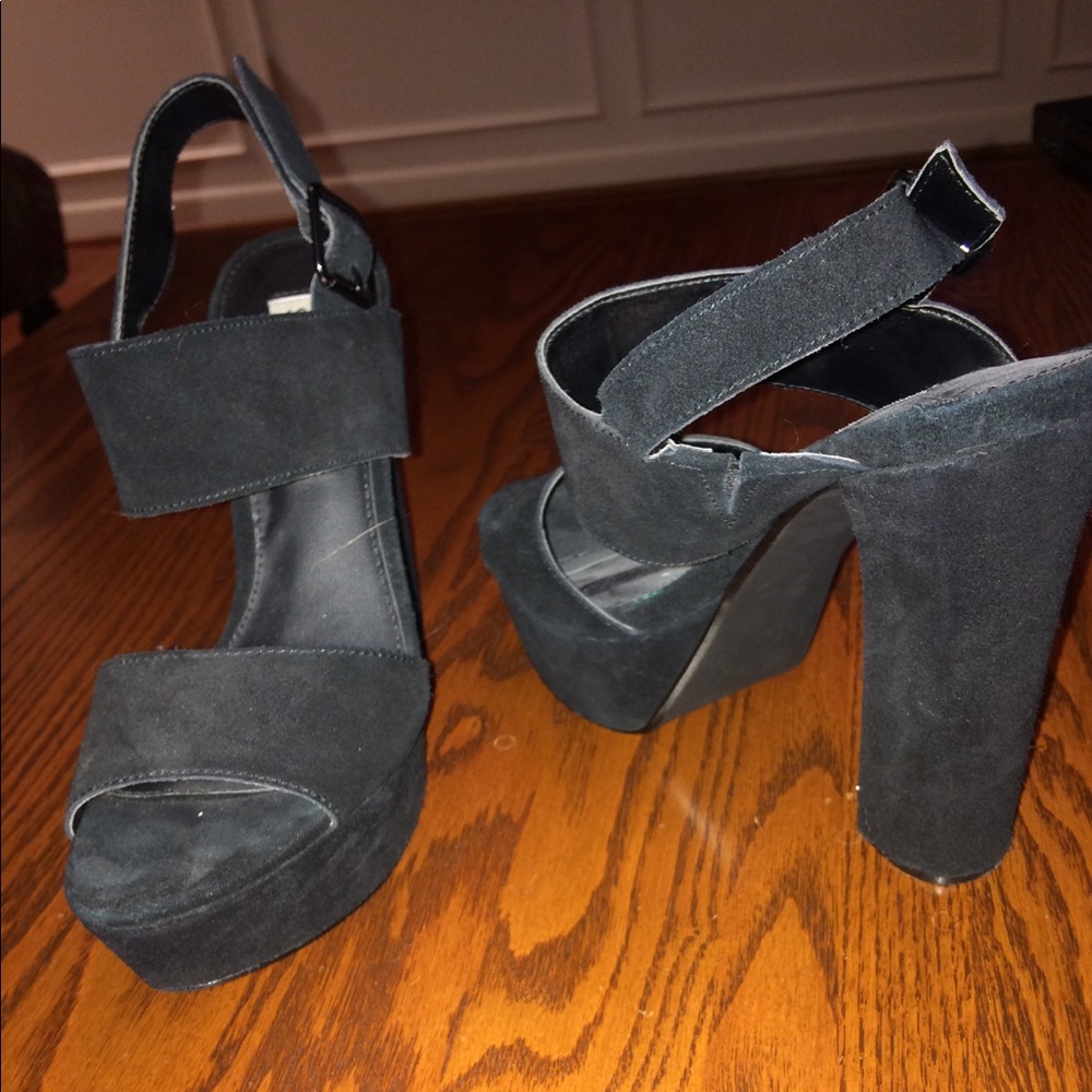 Black Chunky heels